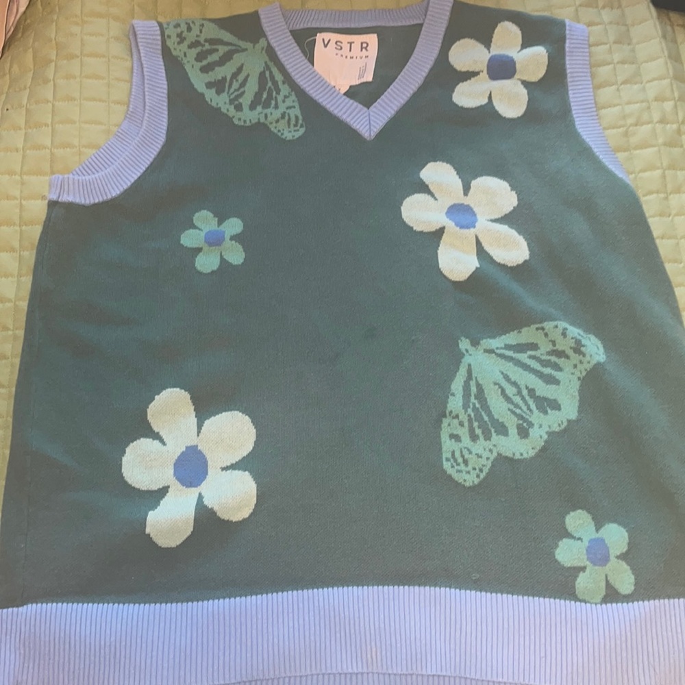 Blue/ Green sweater vest